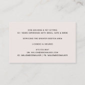 Moderne Silhouette Hund Walking Visitenkarte (Rückseite)