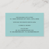 Moderne Silhouette Hund Walking Visitenkarte (Rückseite)