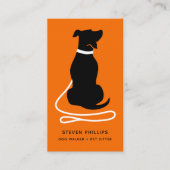 Moderne Silhouette Hunde laufen Hund sitzen Visitenkarte (Vorderseite)