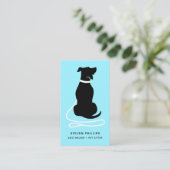 Moderne Silhouette Hunde laufen Hund sitzen Visitenkarte (Stehend Vorderseite)