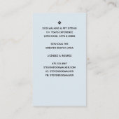 Moderne Silhouette Hunde laufen Hund sitzen Visitenkarte (Rückseite)