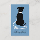 Moderne Silhouette Hunde laufen Hund sitzen Visitenkarte (Vorderseite)