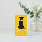 Moderne Silhouette Hunde laufen Hund sitzen Visitenkarte (Stehend Vorderseite)