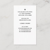 Moderne Silhouette Hunde laufen Hund sitzen Visitenkarte (Rückseite)