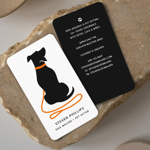 Moderne Silhouette Hunde laufen Hund sitzen Visitenkarte