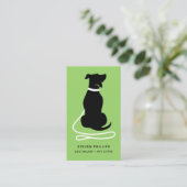 Moderne Silhouette Hunde laufen Hund sitzen Visitenkarte (Stehend Vorderseite)