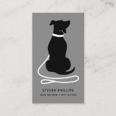 Moderne Silhouette Hunde laufen Hund sitzen Visitenkarte (Vorderseite)