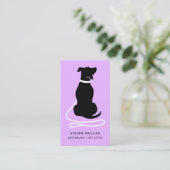 Moderne Silhouette Hunde laufen Hund sitzen Visitenkarte (Stehend Vorderseite)