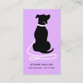 Moderne Silhouette Hunde laufen Hund sitzen Visitenkarte (Vorderseite)