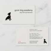 Moderne Silhouette-Hundetraining Visitenkarte (Vorne/Hinten)