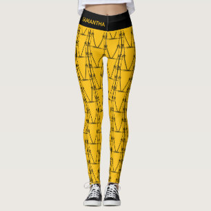 Moderne Silhouette Kokospalmen Muster Geburtstag Leggings