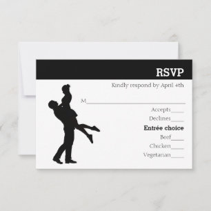 Moderne Silhouette Paar - RSVP-Karte RSVP Karte