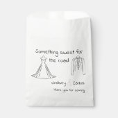 Moderne Silhouette "Süßigkeiten für die Straße" Geschenktütchen (Vorderseite)