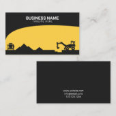 Moderne Silhouette von Schwarz und Gelb Visitenkarte (Vorne/Hinten)