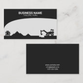 Moderne Silhouette von Schwarz und Grau Visitenkarte (Vorne/Hinten)