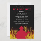 Moderne Silhouetten für Feuerwehrleute Einladung (Vorderseite)