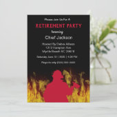 Moderne Silhouetten für Feuerwehrleute Einladung (Stehend Vorderseite)