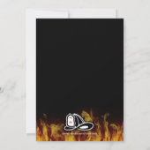 Moderne Silhouetten für Feuerwehrleute Einladung (Rückseite)