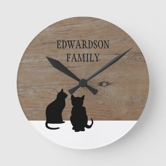 Moderne Silhouetten Runde Wanduhr (Vorderseite)