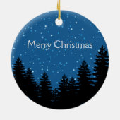 Moderne Silhouetten Sterne Himmel Frohe Weihnachte Keramik Ornament (Hinten)