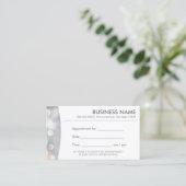 Moderne Silver Appointing Business Card Terminkarte (Stehend Vorderseite)