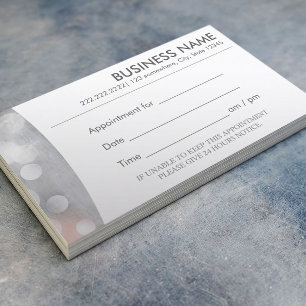 Moderne Silver Appointing Business Card Terminkarte