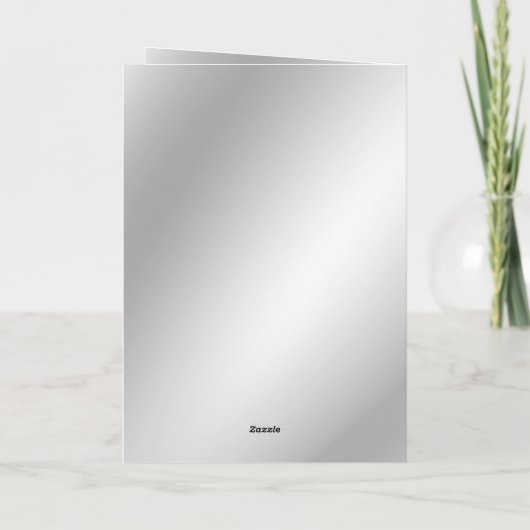 Moderne Silver Blue Rose Husband 25 Jahre Jubiläum Karte (Rückseite)