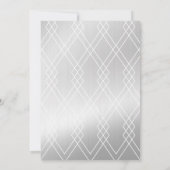 Moderne Silver Brush Stroke Lingerie Dusche einlad Einladung (Rückseite)