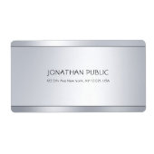 Moderne Silver Chic einfache Design-Lieferadresse (Vorne)