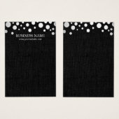 Moderne Silver Confetti Dunkle Linen Ohrring Displ (Vorne & Hinten)