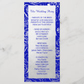 Moderne Silver Floral on Royal Blue Programm (Rückseite)