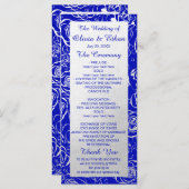 Moderne Silver Floral on Royal Blue Programm (Vorne/Hinten)