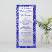 Moderne Silver Floral on Royal Blue Programm (Stehend Vorderseite)