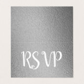 Moderne Silver Foil Calendar RSVP Card Visitenkarten (Außenseite Aufgefaltet)