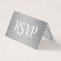 Moderne Silver Foil Calendar RSVP Card