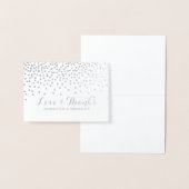 Moderne Silver Foil Confetti Dots Wedding Vielen D Folienkarte (Anzeige)