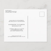 Moderne Silver Foil Foto Graduation Party Ankündigungspostkarte (Rückseite)