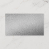 Moderne Silver Foil Script "Cheers" Drink Ticket Begleitkarte (Rückseite)