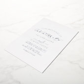 Moderne Silver Foil Script | Foto Hochzeit Folieneinladung (Gedreht)