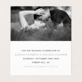 Moderne Silver Foil Script Foto Save the Date Card Visitenkarten (Innenseite Aufgefaltet)