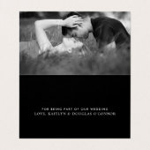 Moderne Silver Foil Script Hochzeit Danke Karte (Innenseite Aufgefaltet)