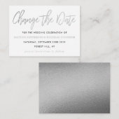 Moderne Silver Foil Skripte ändern das Datum Begleitkarte (Vorne/Hinten)