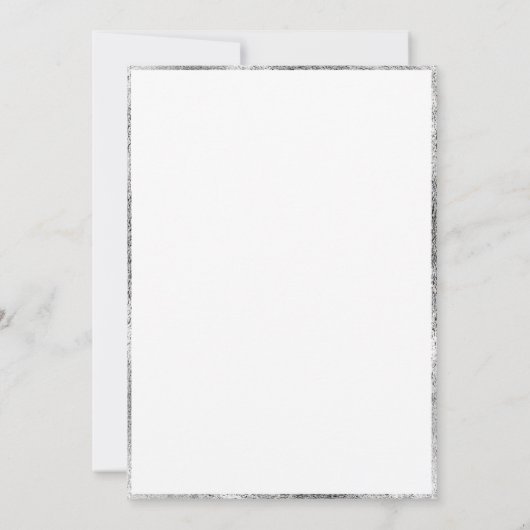 Moderne Silver Frame Monogram Elegant Wedding Einladung (Rückseite)