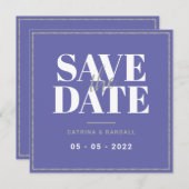 Moderne Silver Frame Wedding speichert die Datumsk Save The Date (Vorne/Hinten)