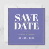 Moderne Silver Frame Wedding speichert die Datumsk Save The Date (Vorderseite)