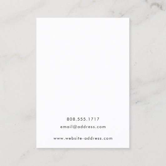 Moderne Silver Geometric Black Earring Display Visitenkarte (Rückseite)