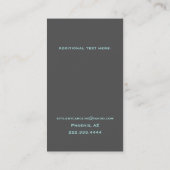 Moderne Silver Glitzer Business Card Visitenkarte (Rückseite)