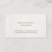 Moderne Silver Glitzer Camera Elegante Fotografie Visitenkarte (Rückseite)