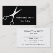 Moderne Silver Glitzer Schere Salon Haar Stylist Visitenkarte (Vorne/Hinten)