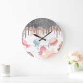 Moderne Silver Glitzer Tropfen Candy Süßigkeiten Große Wanduhr (Zuhause)